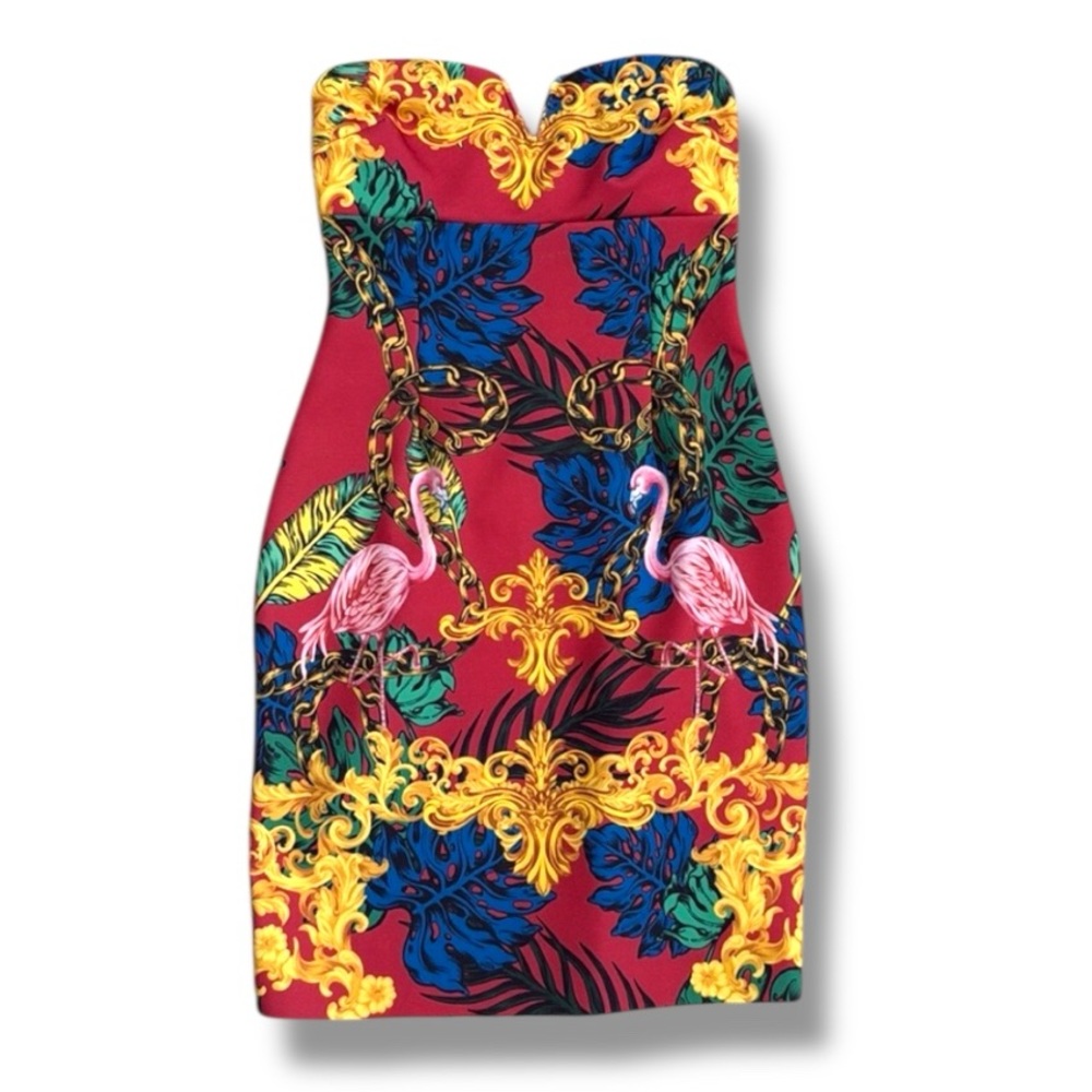 Urban Outfitters x Pomme Chan
Donnie Red Flamingo Strapless Dress
Size Small - Picture 2 of 11